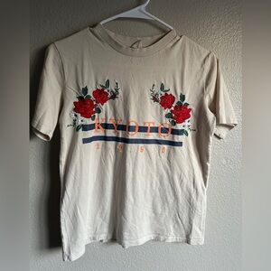 Urban Outfitters Kyoto floral embroidery shirt size XS adult woman 100% cotton